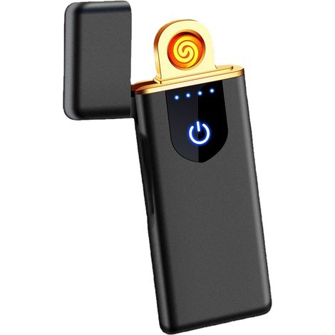 Briquet électrique rechargeable USB avec écran tactile et allumage double face (1/5)