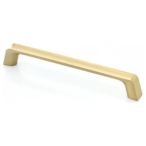 Poignée de meuble zamac entraxe 160 mm – Finition or satiné – Hauteur 26 mm – Largeur 15 mm – Longueur 180 mm – Metakor
