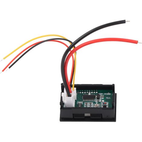 Voltmètre Ampèremètre Numérique DC 0-100V 10A, Double Affichage LED Rouge Bleu pour Mesure de Tension et Courant (1/5)