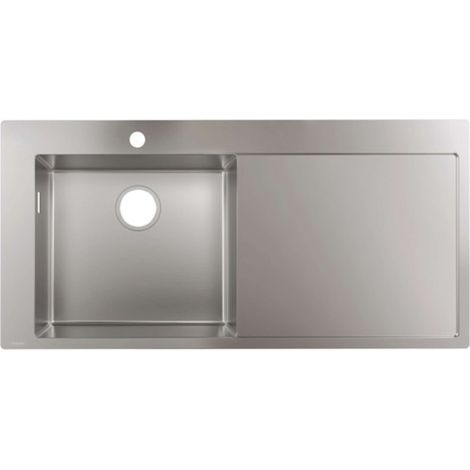 hansgrohe Einbauspüle 450 S716-F450  Edelstahl  mit Abtropffläche rechts, ohne Ab- und Überlaufgarnitur (1/3)