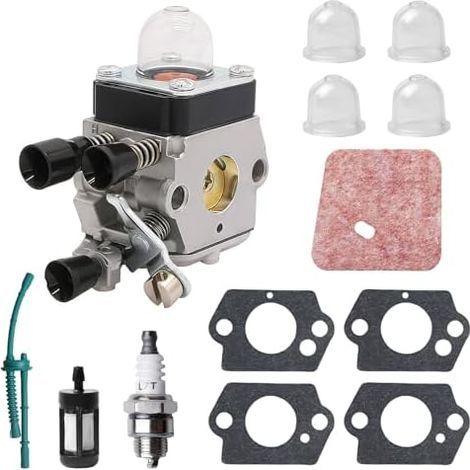 Carburateur Pour Stihl FS85 FS38 FS45 FS55, 13 Pièces Kit Avec Joint Tuyau, Bougie Et Filtre à Essence, Carburateurs Debroussailleuse - (1/5)