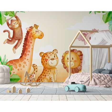 Papier Peint Enfant - Savane Enchantée - 400 x 260 cm (1/2)