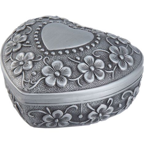 Vintage-Schmuckkästchen in Herzform, perfekt als Geburtstagsgeschenk, für Hochzeiten oder zur übersichtlichen Aufbewahrung. (1/3)