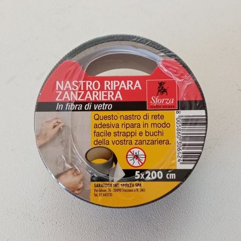 Saratoga nastro grigio ripara zanzariera da 5x200cm in fibra di vetro ritagliabile (1/5)