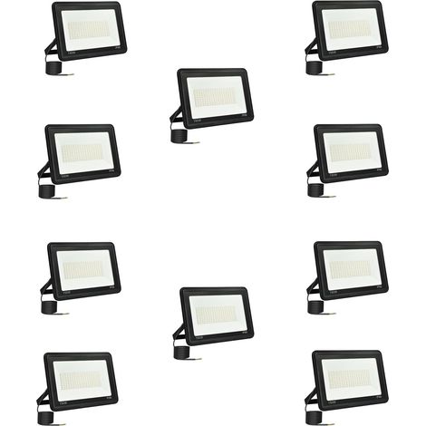 10 Pièces Projecteur Led Extérieur 50W, Spot Led Exterieur 5000LM 6000K Blanc Froid IP66 ImperméAble Projecteur Exterieur Pour Jardin Garage Patio Grange Cour