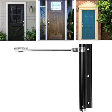 Frein de Porte Automatique Silencieux en Acier Inoxydable, Adoucissement Progressif, pour Portes Légères Résidentielles et Commerciales, 180x165mm, 345g, 5 Vis et Clé Hexagonale Incluses (1/5)