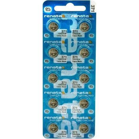 Pile bouton Renata 371 1,55 V 40 mAh blister 10