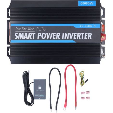 6000W Pure Sine Wave Inverter, DC 12V to AC 220V, suitable for automobiles, ships, household appliances and emergency power outages (1/5)