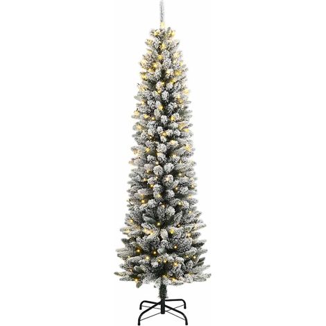 Albero di Natale  Albero natalizio  Albero festivo Artificiale con 150 LED e Neve Fioccata 120 cm (1/5)