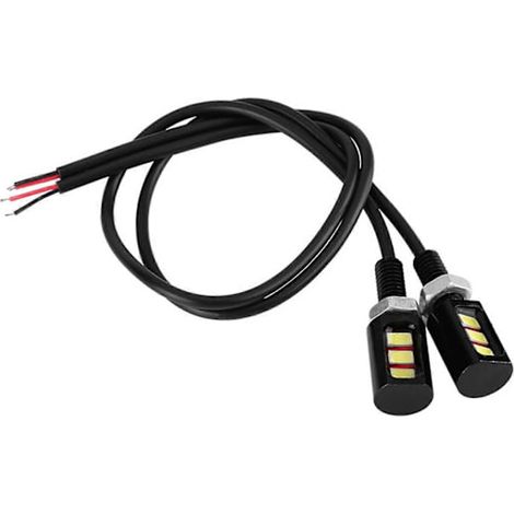 2 universelle 12V-Kennzeichenleuchten für Autos und Motorräder mit Schrauben und weißen LEDs (1/5)