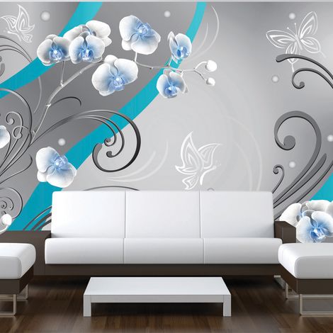 Fotomurale - Blu Orchidee - una variazione - 100x70 (1/4)