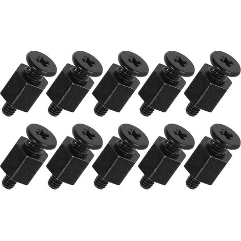 Kit de Vis Hexagonales 10 Pièces pour SSD M2 en Métal Noir Montage Carte Mère, Remplacement Informatique, Lot Compact pour Installation Précise (1/5)
