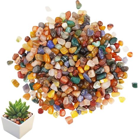 800g Mélange de Pierres Précieuses Multicolores pour Enfants,11mm-13 mm Pierres Mélangées Naturel,Aquarium Plantes Vase Remplissage pour la Décoration,les Jeux en les Bijoux DIY etc (coloré) (1/5)
