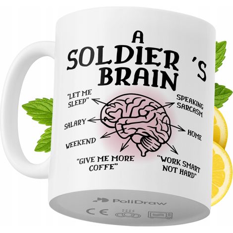 Tazza per un soldato, divertente e umoristica, per caffè e tè, con grafica e testo divertenti. Tazza ideale per compleanni, onomastici e festività. Tazza premium per occasioni speciali, per casa, uffi