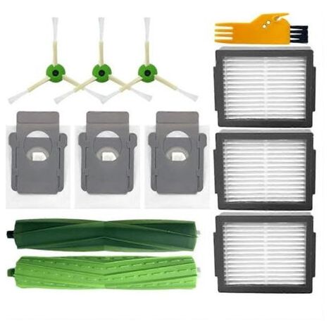 Pièces détachées pour aspirateur robot Romba J7+ / J7 / J9+ : brosse latérale rotative, filtre HEPA, sac à poussière (1/5)
