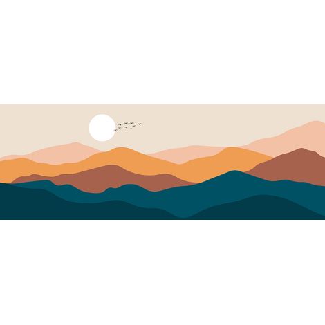 Papier peint panoramique - Paysage Boho - 130 cm x 46 cm (1/2)