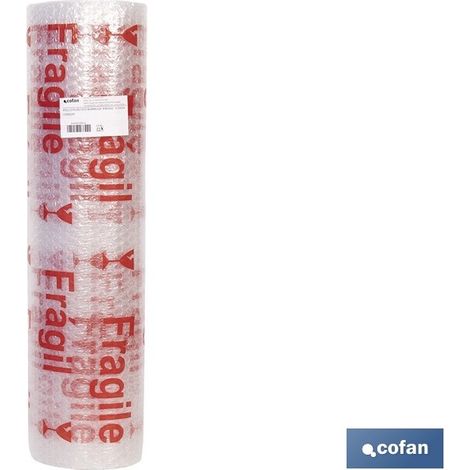 Rouleau de plastique à bulles fragile 40 g/m2 0,6 x 5 m