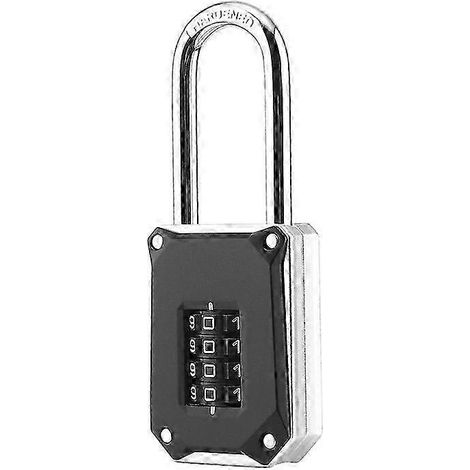 Cadenas de casier - Cadenas à combinaison 4 chiffres renforcé et ultra-résistant - Chiffres faciles à lire - Réinitialisable et incassable - Lot de 1 (1/3)