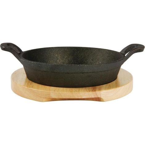 Plat en fonte rond à oreilles - (1/4)