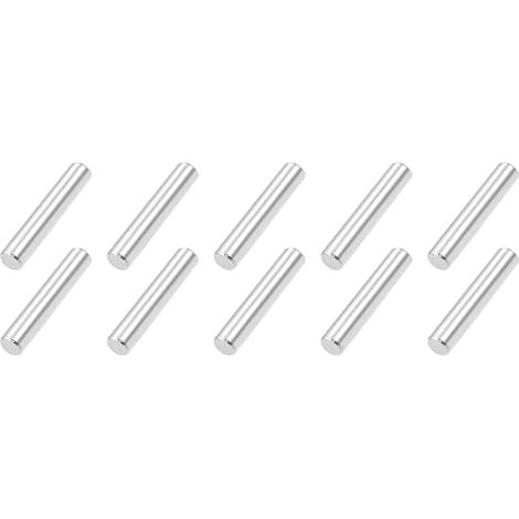 Pasadores cilíndricos de acero inoxidable de 5 mm x 25 mm x 10, soportes para estantes, clavijas de soporte, pasador de varilla, elementos de fijación para la industria mecánica, tono plateado (1/5)