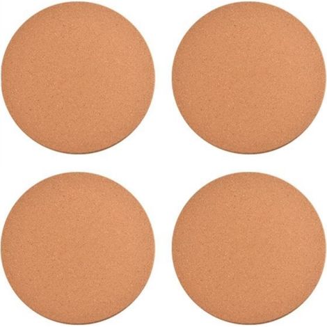 Lot de 4 dessous de plat en liège pour plans de travail de cuisine, tapis résistants à la chaleur pour poêles et casseroles chaudes, sets de table antidérapants et dessous de verre pour maniques 19 cm (1/5)