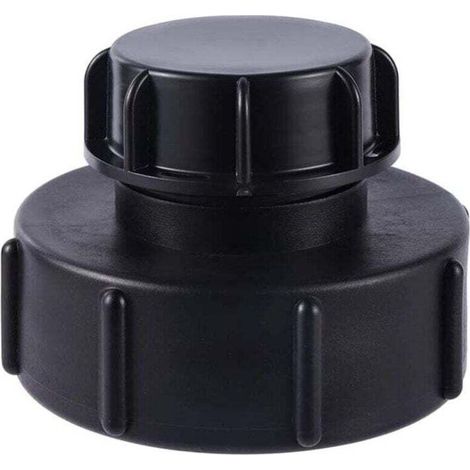 IBC Adaptateur S100x8 à Réduction S60x6 Filetage Grossier avec Bouchon Cuve Adaptateur de Réservoir IBC Adaptateur (1/4)