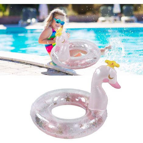 Bouée gonflable en PVC épais, ornée de paillettes, pour enfants, à utiliser dans les piscines et à la plage en été.-AquaForge (1/5)