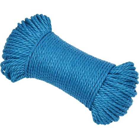 Corda da Lavoro Blu 8 mm 50 m in Polipropilene vidaXL