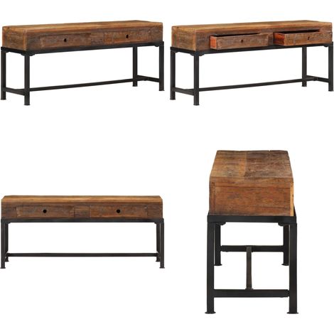 Mueble de TV madera maciza reciclada 110x30x46 cm - Madera reciclada - Muebles de salón