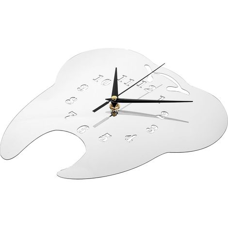 Horloge Murale Design Argenté Silencieuse de Dent en Acrylique 1pc pour Décoration Intérieure Chambre Moderne (1/5)