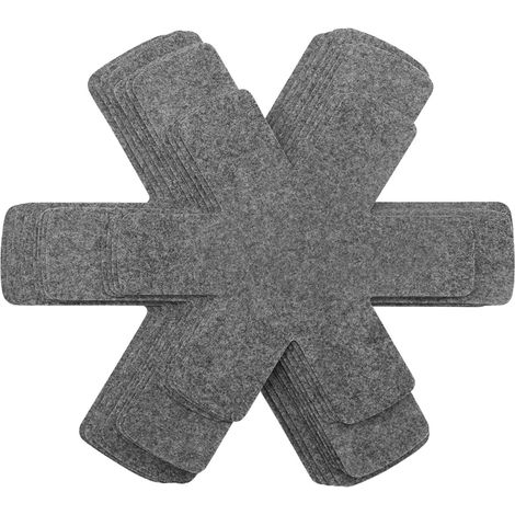 RHG Séparateurs de casseroles en feutre - lot de 12 protège-casseroles - 3 tailles - protection empilable - pour casseroles, bols et poêles