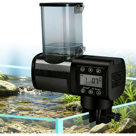Distributeur Nourriture Poisson avec Écran LCD, Distributeur Automatique Poisson 500ML avec 6 Modes D’Alimentation Automatiques (1/5)