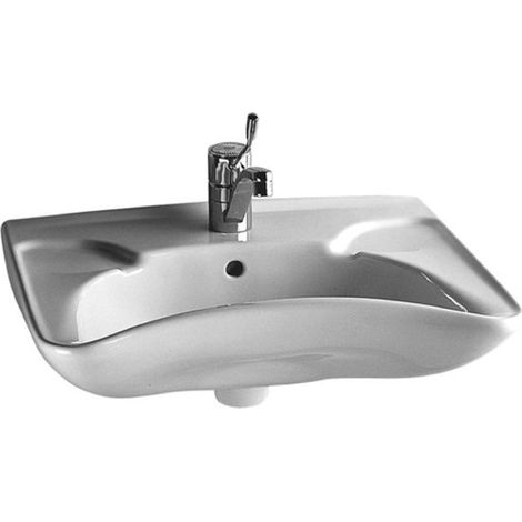 VITRA - ARKITEKT LAVABO SOSPESO IN CERAMICA 60 CM. BIANCO PER BAGNO DISABILI