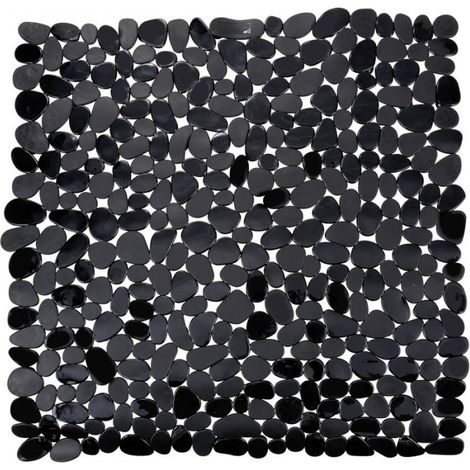 Rutschfeste Badezimmermatte in Kieseloptik, 54 x 54 cm, Badezimmermatte aus Stein