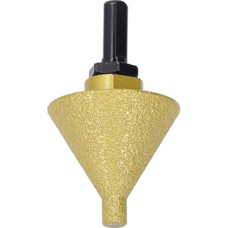 Fraise à chanfreiner diamantée 50 mm M10 pour agrandir et meuler les trous de marbre, quartz, carrelage en céramique et granit (1/5)