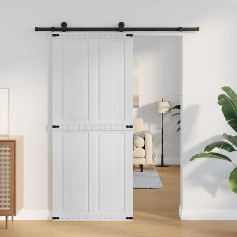vidaXL Porte de grange Corona 90 x 210 cm Bois de pin massif