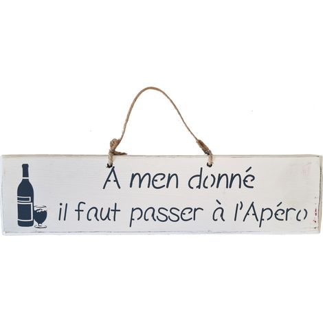 Plaque décorative en bois blanc A men donné... (1/2)