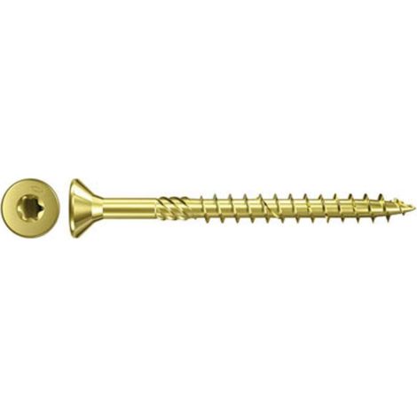 Boîte de 500 Vis à tête fraisée TG TX 4,5 x 70 mm galvanisée Jaune (1/2)