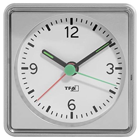 TFA Dostmann Push Despertador Analógico Plata 7 cm