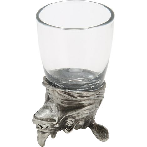 Verre à whisky design tête d'animal rhinocéros, verre humoristique original pour bar, taverne, jeux de soirée (1/5)
