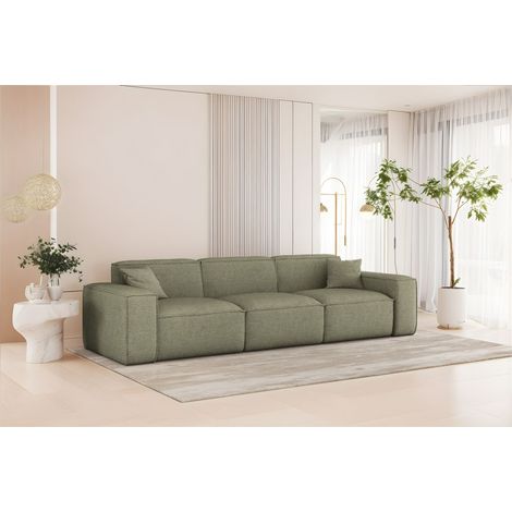Sofa Designersofa CELES PREMIUM 3-Sitzer in Stoff Artico Grün (1/4)