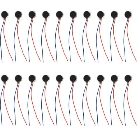 20 pièces moteurs de Vibration Mini minuscule 2 fils plat pièce de monnaie bouton Type moteur vibrant pour téléavertisseur de téléphone portable (1/5)