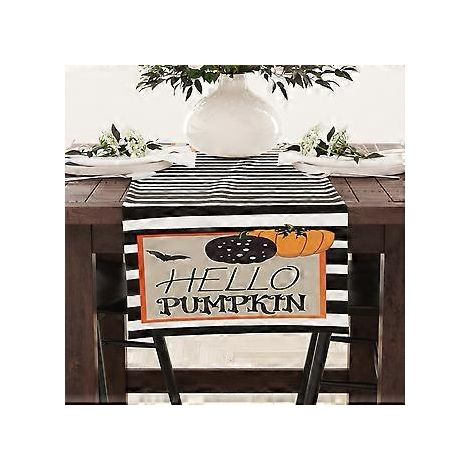 Halloween-Tischläufer, Leinen, Festtagsdekoration, Tischdecke, Schranktischdecke, Couchtischdecke (23ZQ4-14)