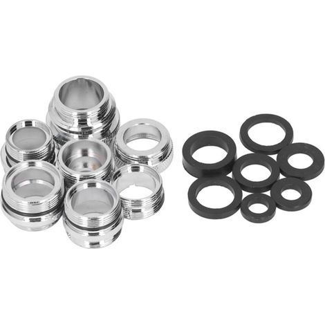 7-teiliges Wasserhahn-Adapterset, Messing-Stecker und -Buchse für Gartenschlauch, Küchenspüle, Wasserfilter, Standardschlauch (1/5)