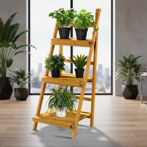 Fiore Scala Scala Rack Stand Pianta Sgabello Fiore Luce Sgabello 3 piani