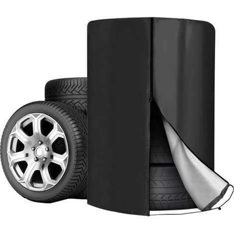 Housses de pneus de voiture, 85 x 120 cm, universelles, pour 4 pneus, imperméables, pour le rangement des pneus (noires) (1/4)