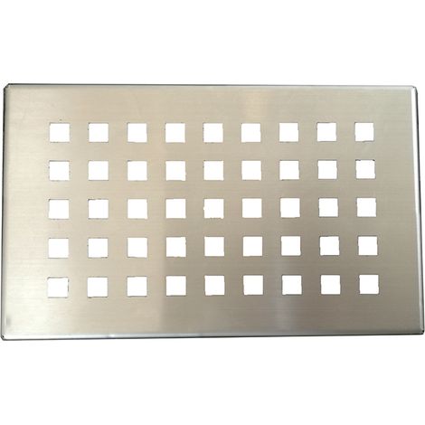 Stano. – Grille inox pour receveurs de douche en SoliCast – Design minimaliste quadrillage – Installation rapide – Acier inoxydable haut de gamme