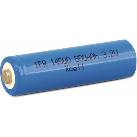 Batterie solaire XCell Mignon IFR14500 AA, 3,2 V, 600 mAh, LiFePO4
