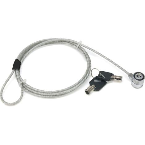 Câble Antivol PC, Câble de Haute Sécurité Verrouillable à Clé pour Ordinateur Portable, PC, Smartphone, Tablette - Longueur 2,00m (1/4)