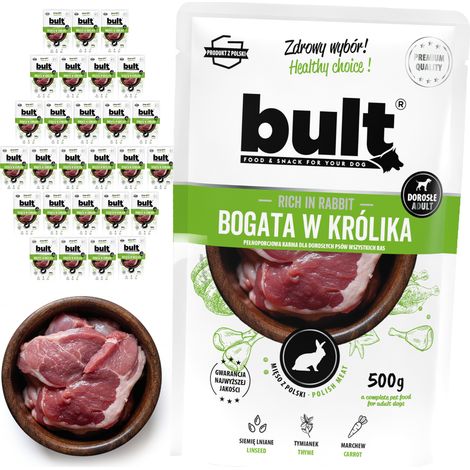 BULT Nassfutter für Hunde, Kaninchen, Beutel 30 x 500 g, Alleinfuttermittel (1/2)